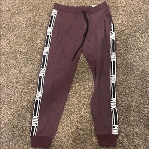 PINK Maroon Classic Joggers